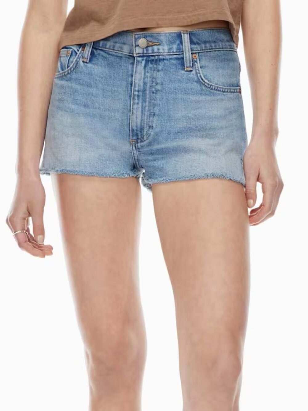 Aritzia Denim Forum The Romy Slim Shorty Short Size 27